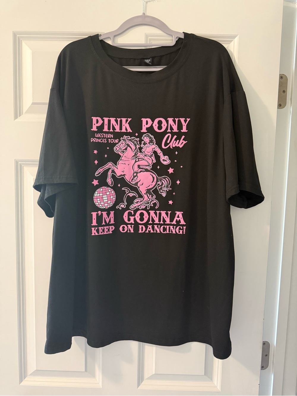 SHEIN Pink Pony Club Graphic Tee